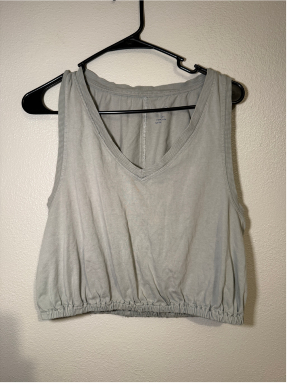 Pilcro Anthropologie Bubble Hem Tank XS Gray Cotton